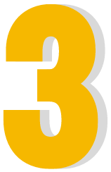 Graphic of a number 3